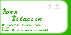 nora milassin business card